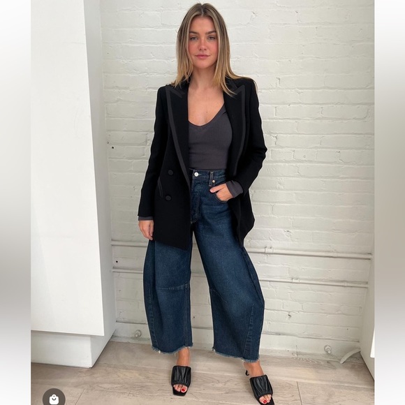 Citizens Of Humanity Dark Blue Wide-Leg Jeans - Picture 2 of 15